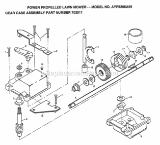 Page E Diagram and Parts List for 5266A99 1999 Husqvarna Lawn Mower