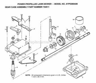 Page D Diagram and Parts List for 5269A99 1999 Husqvarna Lawn Mower