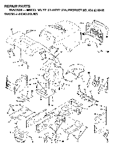Chassis And Enclosures Diagram and Parts List for YT150 (HEYT150A, 954820031)(1996-01) Husqvarna Lawn Tractor