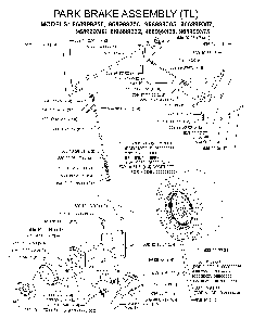 Parking Brake Diagram and Parts List for IZ5224TLKOA (968999332)(2005-12) Husqvarna Lawn Tractor
