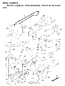 Drive Diagram and Parts List for YTH150 (954140007A, 954140007)(1997-01) Husqvarna Lawn Tractor