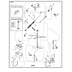 Electrical Diagram and Parts List for 96043025900  Husqvarna Lawn Tractor