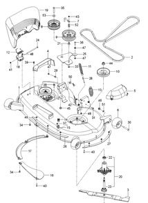 Mower Deck / Cutting Deck Diagram and Parts List for RZ4623 (96700980201)(2015-05) Husqvarna Lawn Mower