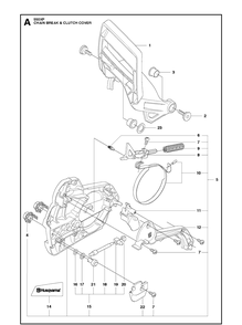 Part Location Diagram of 537286602 Husqvarna Pawl right hand threaded