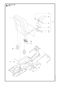 Seat Diagram and Parts List for PF21AWD (965192501)(2011-03) Husqvarna Lawn Tractor