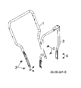 Lower handle Diagram and Parts List for 96193012204  Husqvarna Snow Blower