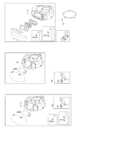 Air Filter Diagram and Parts List for 219807-3402-B1  Husqvarna Engine