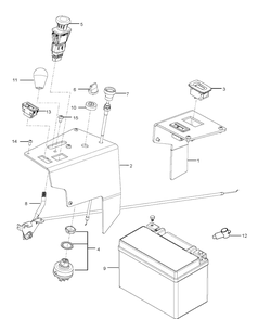 Console Diagram and Parts List for Z554 (96766960100)(2017-06) Husqvarna Lawn Mower