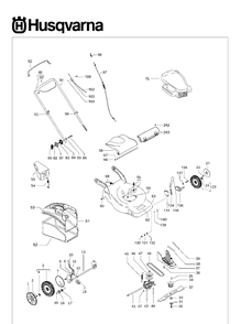 Product Complete Diagram and Parts List for LC146SP  Husqvarna Lawn Mower