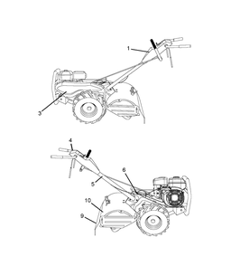 Part Location Diagram of 532431462 Husqvarna Decal, Control Tine