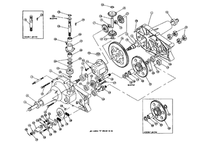 Agri-Fab Transaxle Diagram and Parts List for YT140H (954000151-B)(1991-01) Husqvarna Lawn Tractor