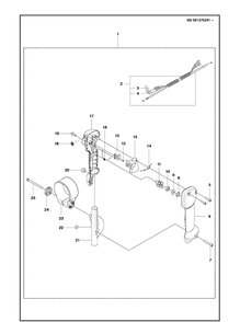 Handle And Controls 3 Diagram and Parts List for 356BT  Husqvarna Leaf Blower / Vacuum