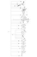 Carburetor Diagram and Parts List for 530BT 2012-10 Husqvarna Leaf Blower / Vacuum