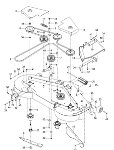 Mower Deck / Cutting Deck Diagram and Parts List for M-ZT61 (96717701001)(2019-02) Husqvarna Lawn Mower