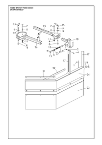 Debris Shield Diagram and Parts List for ARWB580XV1  Husqvarna Lawn Tractor Accessories