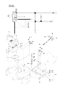 Electrical Diagram and Parts List for R16CAWD (966830301)(2010-07) Husqvarna Lawn Tractor