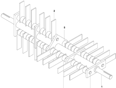 Flail Blade Diagram and Parts List for DTF226 (966068501)(2009-09) Husqvarna Seeder