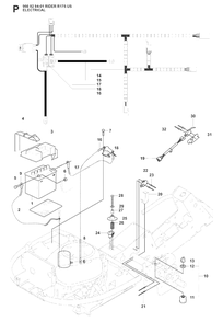 Electrical Diagram and Parts List for R175 (966828401)(2008-05) Husqvarna Lawn Tractor