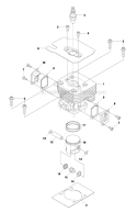 Cylinder Piston Diagram and Parts List for 533RS 2011-07 Husqvarna Brush Cutter