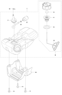 Fuel Tank Diagram and Parts List for 533RS 2011-07 Husqvarna Brush Cutter