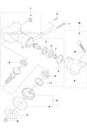Bevel Gear Diagram and Parts List for 533RS 2011-07 Husqvarna Brush Cutter