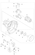 Clutch Diagram and Parts List for 533RS 2011-07 Husqvarna Brush Cutter