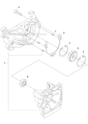 Crankcase Diagram and Parts List for 533RS 2011-07 Husqvarna Brush Cutter