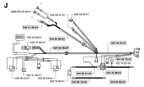 Wiring Harness Diagram and Parts List for PF21AWD (965095101)(2007-03) Husqvarna Lawn Tractor