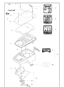 Part Location Diagram of 544891003 Husqvarna Label