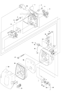 Carburetor  Air Filter Diagram and Parts List for 535FBX 2010-03 Husqvarna Brush Cutter