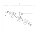 Crankshaft Diagram and Parts List for 535LS 2011-02 Husqvarna Brush Cutter