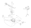 Fuel Tank Diagram and Parts List for 535RJ 2011-02 Husqvarna Brush Cutter