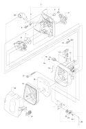 Carburetor  Air Filter Diagram and Parts List for 535RJ 2011-02 Husqvarna Brush Cutter
