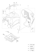Cylinder Cover Diagram and Parts List for 535RJ 2011-02 Husqvarna Brush Cutter