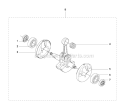 Crankshaft Diagram and Parts List for 535RXT 2011-02 Husqvarna Brush Cutter