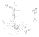 Fuel Tank Diagram and Parts List for 535RX 2011-02 Husqvarna Brush Cutter
