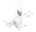 Muffler Diagram and Parts List for 535RX 2011-02 Husqvarna Brush Cutter