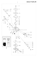Carburetor Diagram and Parts List for 535RX 2011-02 Husqvarna Brush Cutter