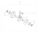 Crankshaft Diagram and Parts List for 535RX 2011-02 Husqvarna Brush Cutter