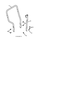 Handle 4 Diagram and Parts List for 15530SBLS 2009-08 Husqvarna Snow Blower