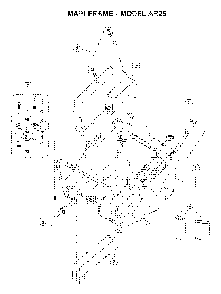 Mainframe, Right Side Diagram and Parts List for AR25H (968981104)(2005-11) Husqvarna Dethatcher