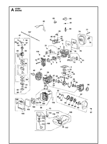 Engine Diagram and Parts List for 425BVS 2012-05 Husqvarna Leaf Blower / Vacuum