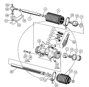 Steering Gear Assembly Diagram and Parts List for HUV4210GXP 2005-06 Husqvarna Lawn Tractor
