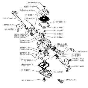 Carburetor Assembly (Zama C1q-El 11) Diagram and Parts List for 325LX 1999-03 Husqvarna Trimmer