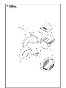 Bagger 2 Diagram and Parts List for LC353V  Husqvarna Lawn Mower