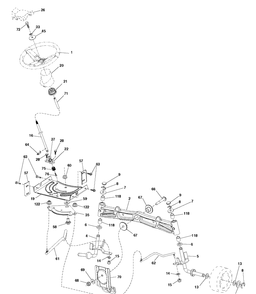 Steering Diagram and Parts List for LTH1842 (96041041200)(2017-08) Husqvarna Lawn Tractor