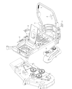 Decals Diagram and Parts List for Z554  Husqvarna Lawn Mower