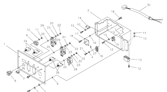 Control Panel Diagram and Parts List for 1365GN 2006-04 Husqvarna Generator