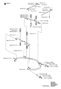 Protection Frame Diagram and Parts List for R13R (953533901)(2006-01) Husqvarna Lawn Tractor