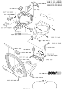 Handles / Throttle Diagram and Parts List for 325HD60 (X-SERIES)(2002-06) Husqvarna Hedge Trimmer